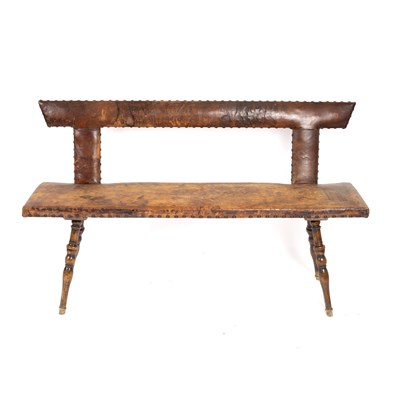 Lot 687 - A mid 19th Century alpine walnut settle, the...