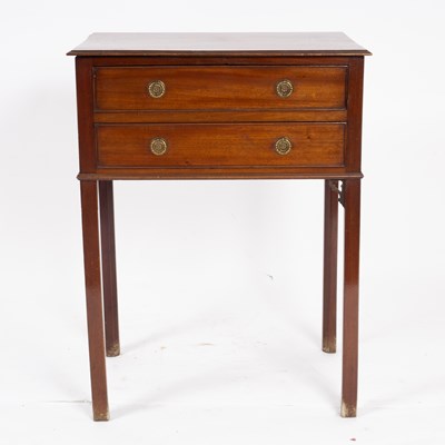 Lot 689 - A George III mahogany side table, the moulded...