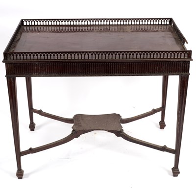 Lot 703 - A mahogany silver table, in George III style,...