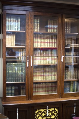 Lot 712 - A Victorian mahogany library bookcase, the top...