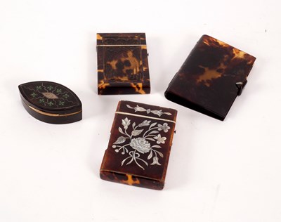 Lot 8 - A 19th Century pressed tortoiseshell visiting...