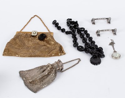 Lot 16 - A chain mail type miser's purse, a similar...