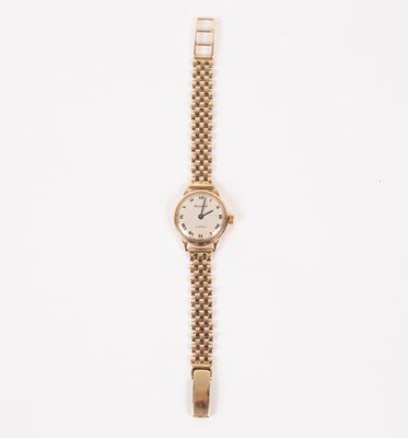 Lot 58 - An Accurist 9ct gold cased watch on a 9ct gold...