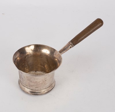 Lot 119 - A Georgian silver brandy pan, marks rubbed,...