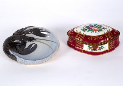 Lot 189 - A Royal Copenhagen ashtray with moulded...