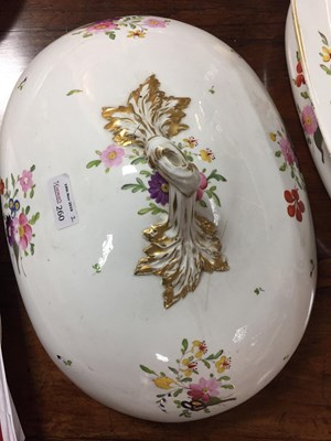 Lot 198 - A Derby porcelain warming dish with liner and...