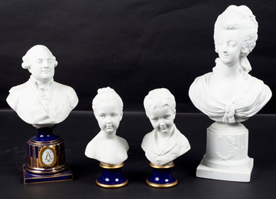 Lot 206 - A Sèvres style bisque porcelain bust of Louis...