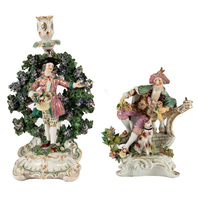 Lot 288 - Two English porcelain figural Derby...