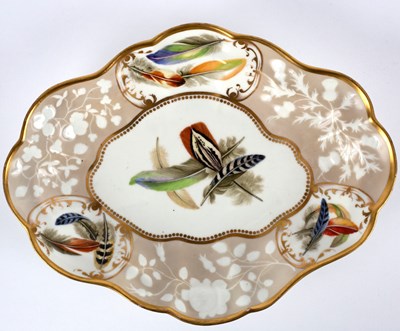 Lot 303 - A Chamberlain's Worcester lobed quatrefoil...