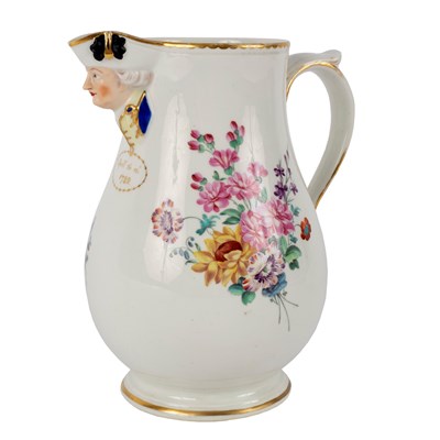 Lot 326 - A Derby Admiral Rodney jug made to commemorate...