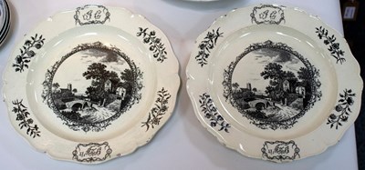 Lot 337 - A pair of creamware plates, circa 1790,...