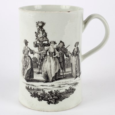 Lot 344 - A Worcester cylindrical mug, circa 1760,...