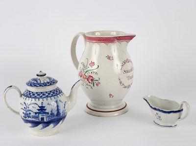 Lot 347 - Three items of Staffordshire pearlware, circa...