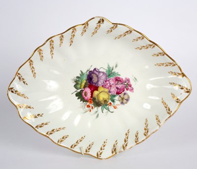 Lot 378 - A Derby lobed lozenge dish, circa 1800,...