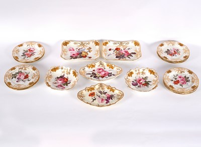 Lot 402 - A Coalport part dessert-service, the borders...