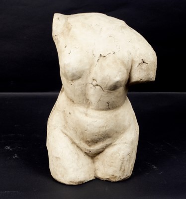 Lot 478 - A plaster bust of a nude female torso, 43.5cm...