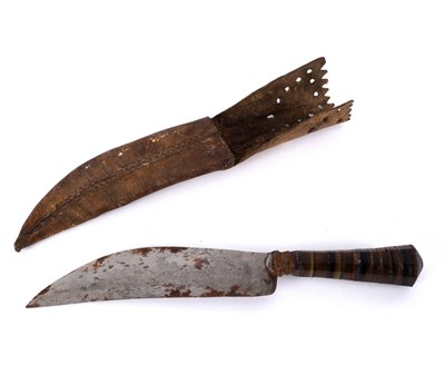 Lot 504 - A South American gaucho knife, probably Chile,...