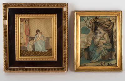 Lot 513 - A Georgian needlework picture depicting a...