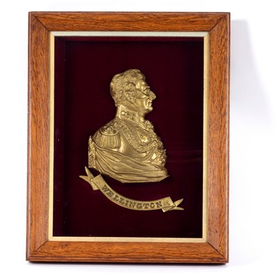 Lot 534 - A 19th Century gilt brass relief bust of the...