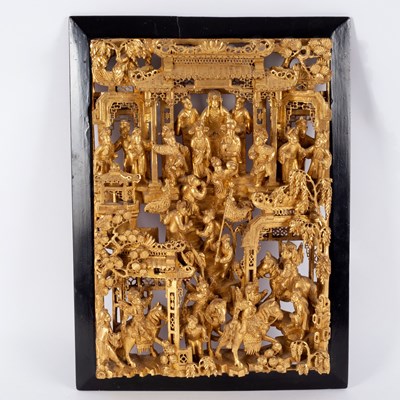 Lot 535 - Indian School 19th Century, a gilded carved...