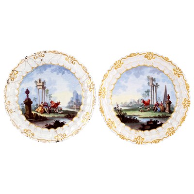 Lot 537 - A pair of 18th Century French enamel plates...