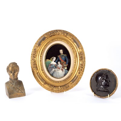 Lot 548 - A collage depicting the Emperor Napoleon III,...