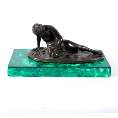 Lot 550 - After the Antique, a bronze of the Dying Gaul,...