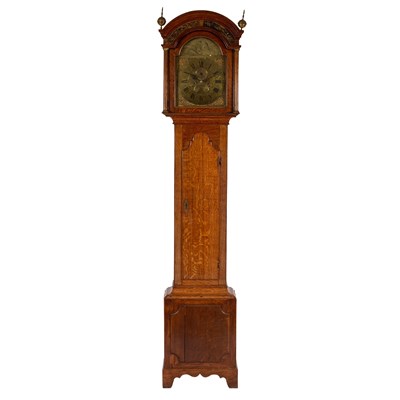 Lot 566 - A George III oak cased longcase clock, William...