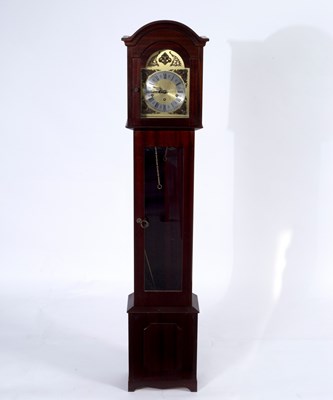 Lot 581 - A German grandmother clock, the case with...