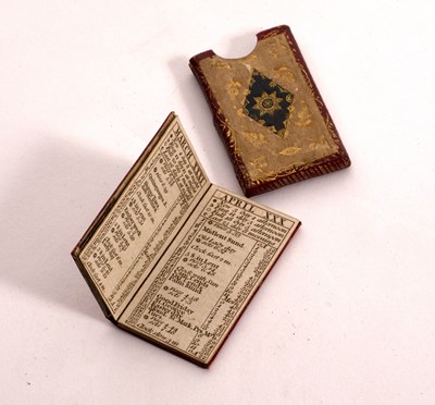 Lot 598 - A George III miniature almanac, London 1791,...