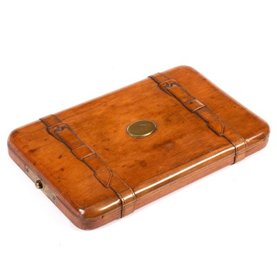 Lot 643 - A Victorian beechwood manicure case, with...