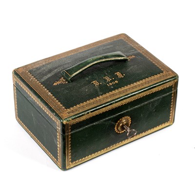 Lot 654 - An Edwardian leather jewel box, W & J. Milne,...