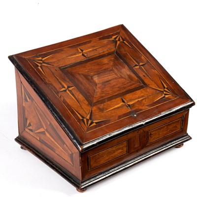 Lot 668 - An 18th Century inlaid lap desk, 27cm wide