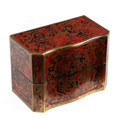 Lot 687 - A 19th Century French Boulle scent bottle box,...