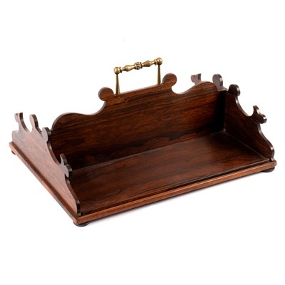 Lot 689 - A 19th Century rosewood book trough with...