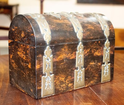 Lot 704 - A Victorian coromandel and brass mounted box,...