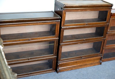 Lot 731 - A Globe Wernicke three-section bookcase,...