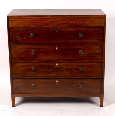 Lot 736 - An early 19th Century chest of four long...