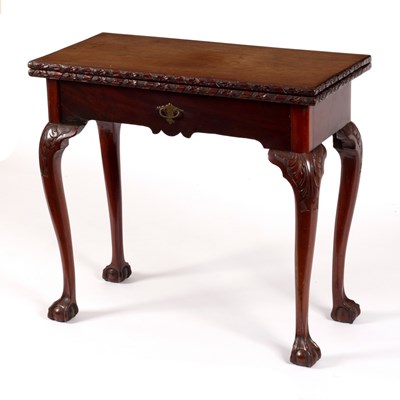 Lot 751 - A George III mahogany tea table, the folding...