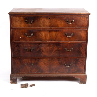 Lot 759 - A George III mahogany chest of four long...