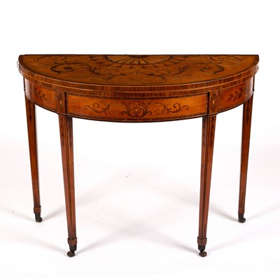 Lot 766 - An 18th Century satinwood card table of Adam...