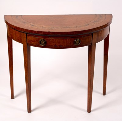 Lot 767 - An 18th Century satinwood card table, the top...