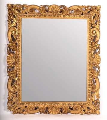 Lot 826 - A carved and gilded frame with pierced...