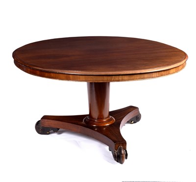 Lot 830 - An early Victorian circular table on a tapered...