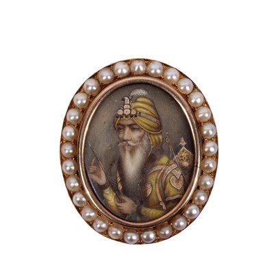 Lot 970 - 19th Century Company School/Portrait Miniature...