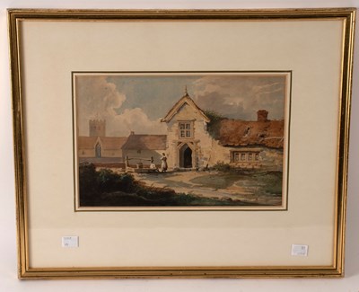 Lot 979 - Attributed to Samuel Prout/A Village...