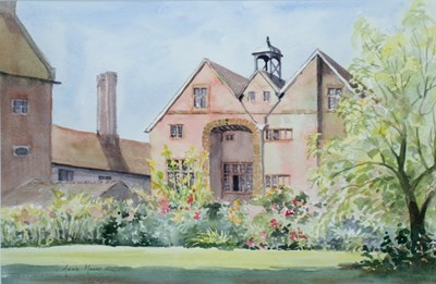 Lot 1004 - Angie Merris/Harvington Hall/watercolour, 26cm...