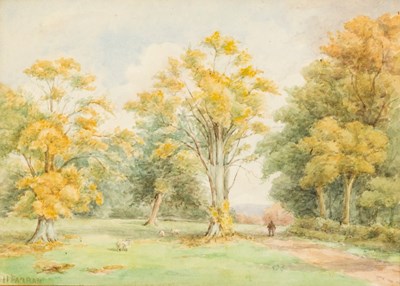 Lot 1082 - H Farran/Wooded Landscape/signed/watercolour,...