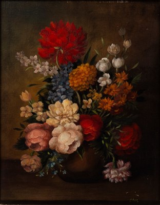 Lot 1105 - E Piet/Still Life of Flowers in a Vase/signed...