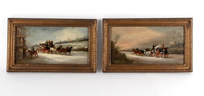 Lot 1107 - After James Pollard/Coach and Four on a Snowy...